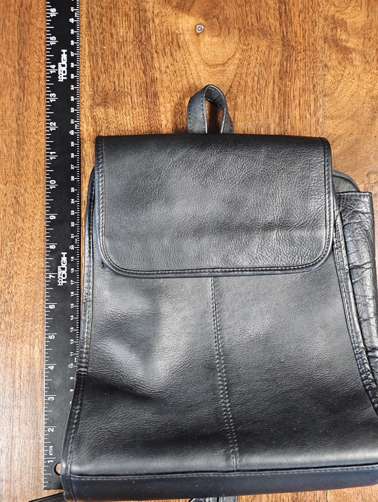 Vintage Wilson Leather Backpack in Black